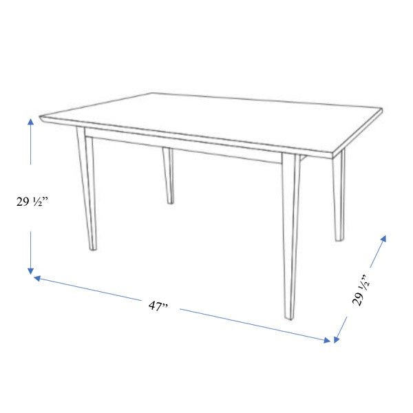 Adira White Top Small Dining Table 47"