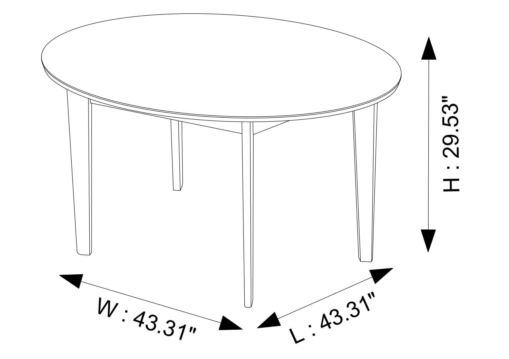 Aliana Dining set with 4 Winston Gray Chairs White