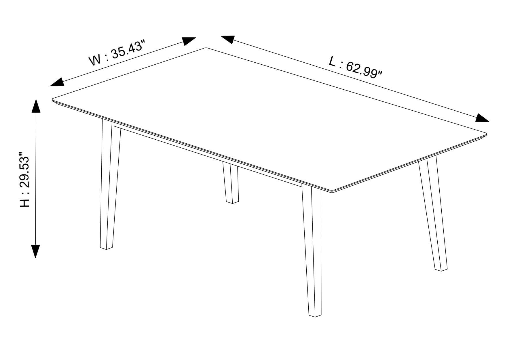 Alpine Large Walnut Dining Table