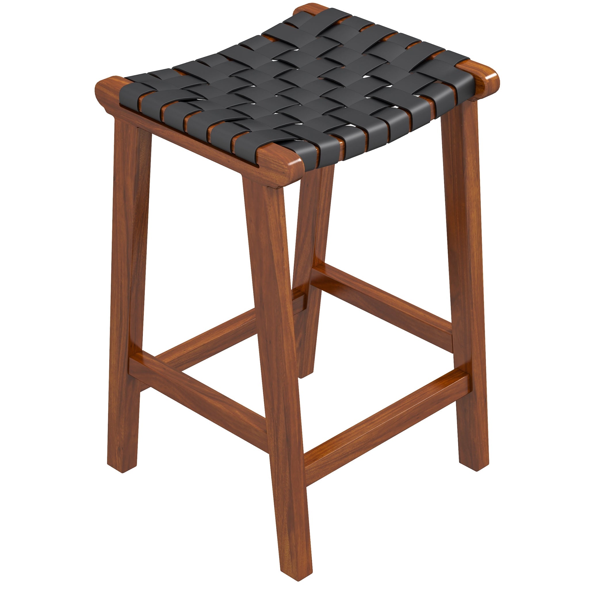 Andaman Counter Stool Black Leather