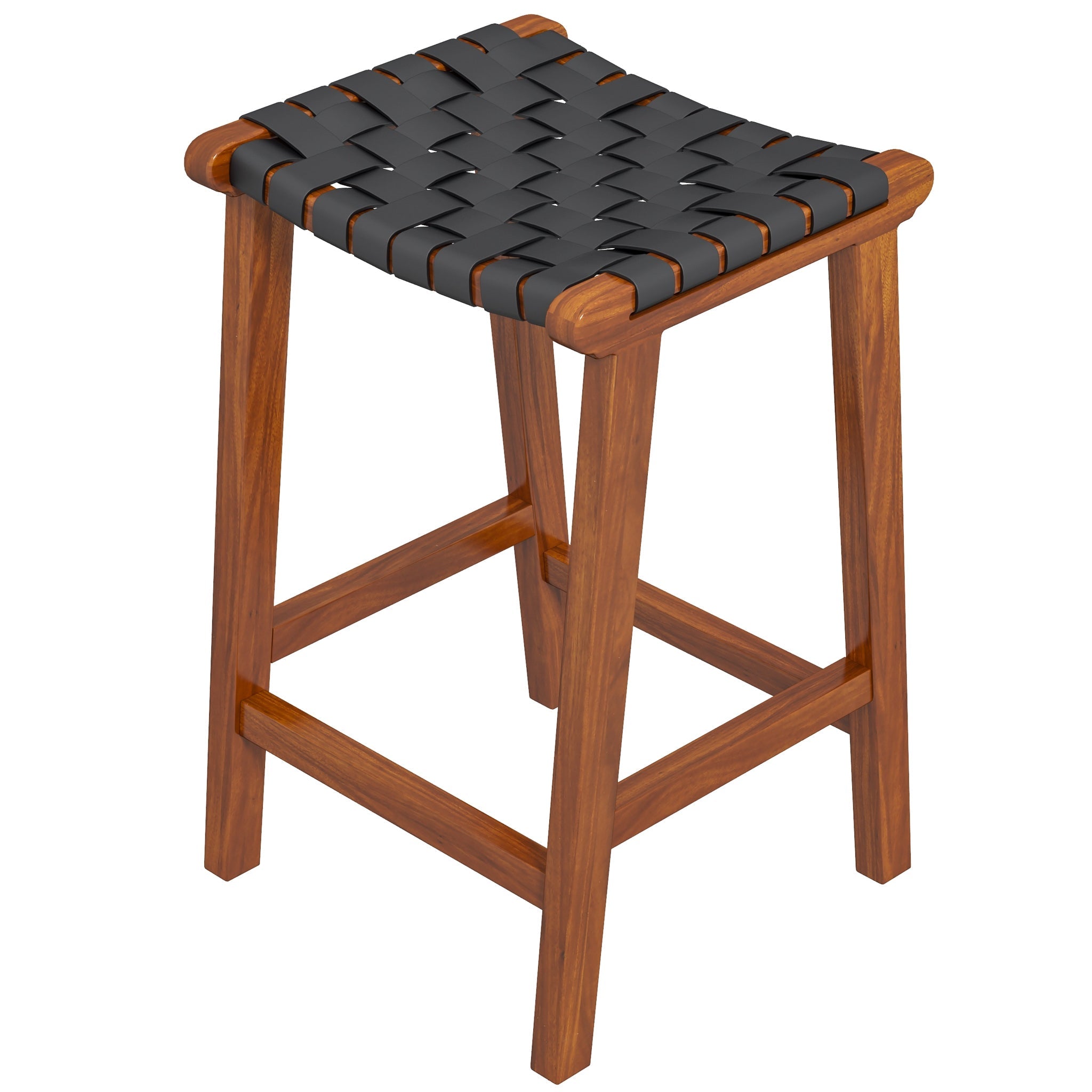 Andaman Counter Stool Black Leather