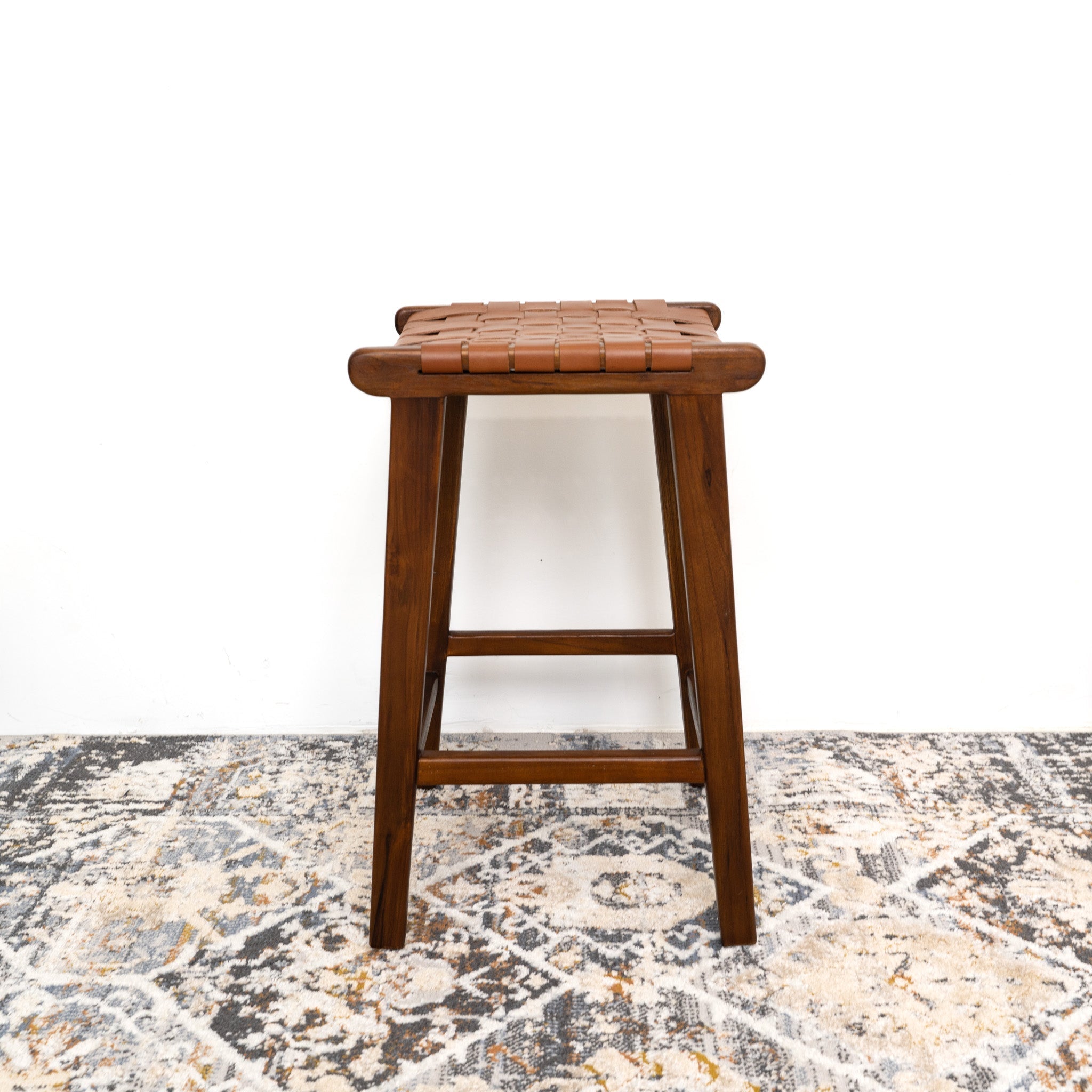 Andaman Tan Leather Counter Stool