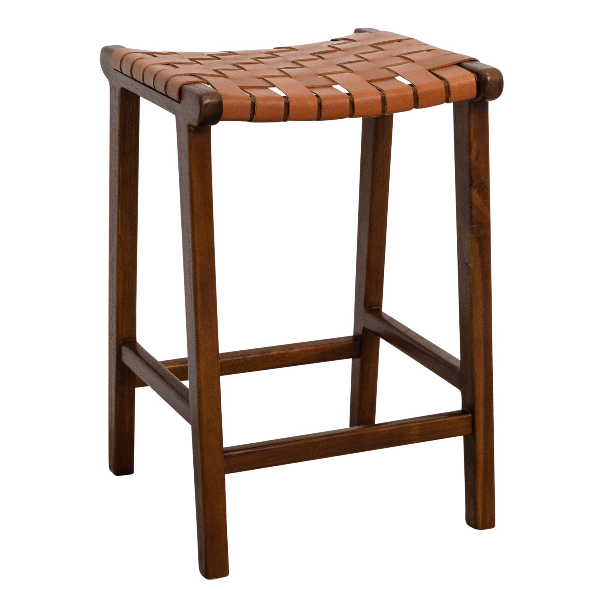 Andaman Tan Leather Counter Stool