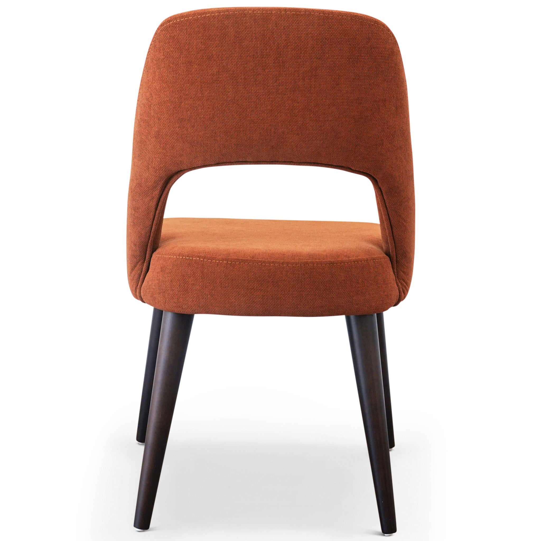 Ariana Modern Dining Chair Burnt Orange Fabric