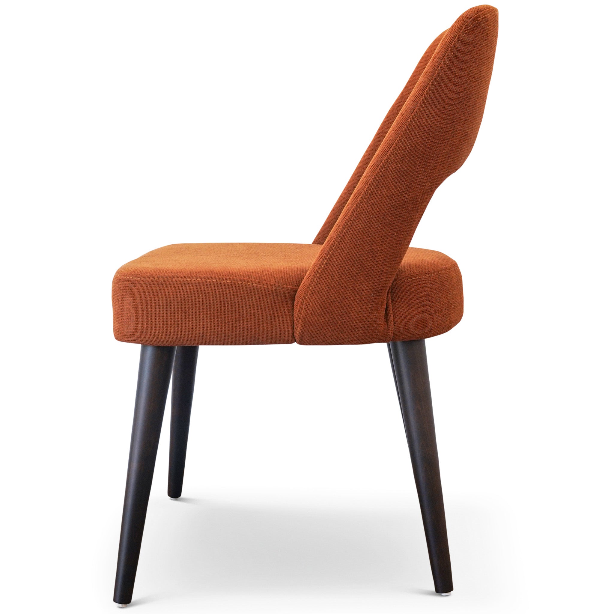 Ariana Modern Dining Chair Burnt Orange Fabric