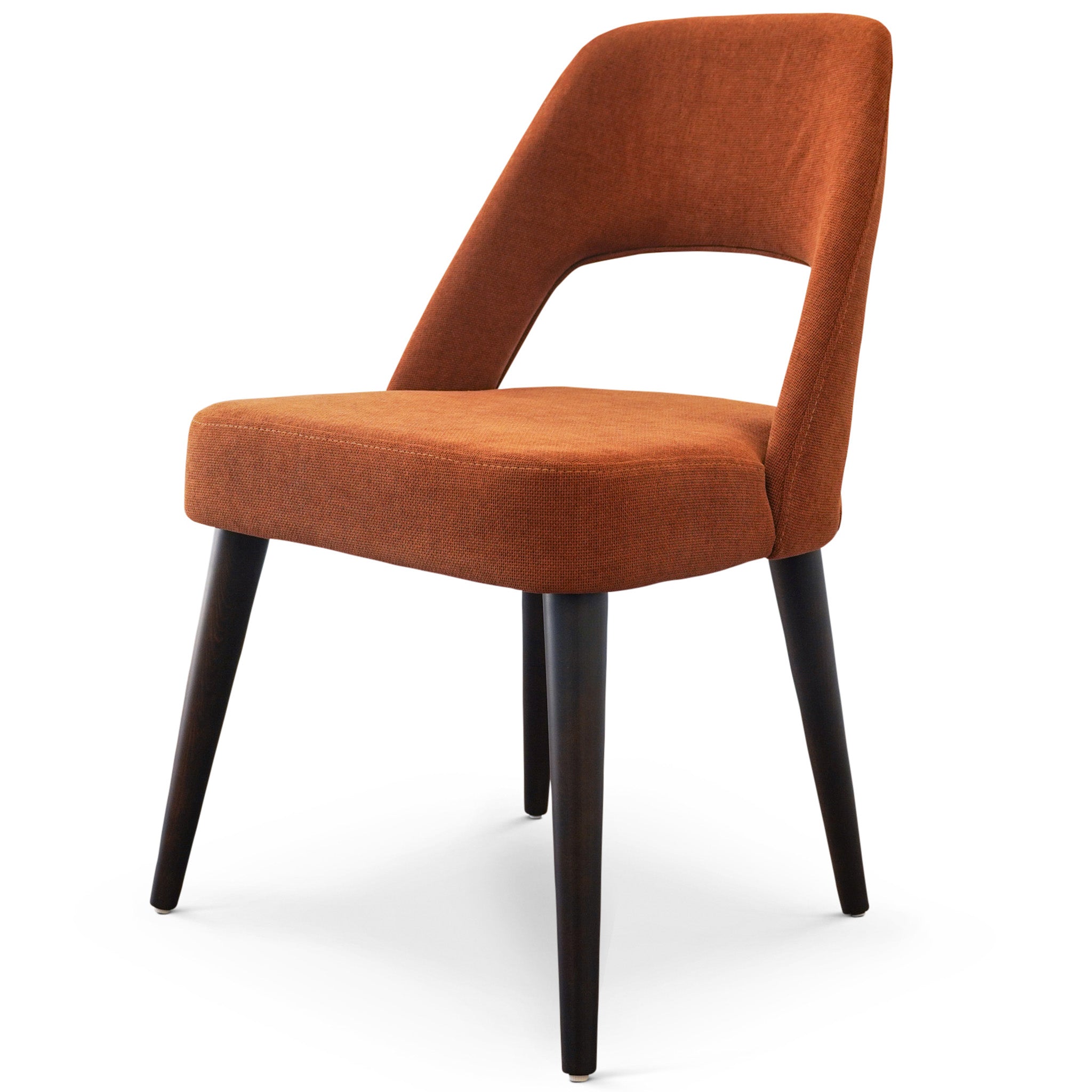 Ariana Modern Dining Chair Burnt Orange Fabric