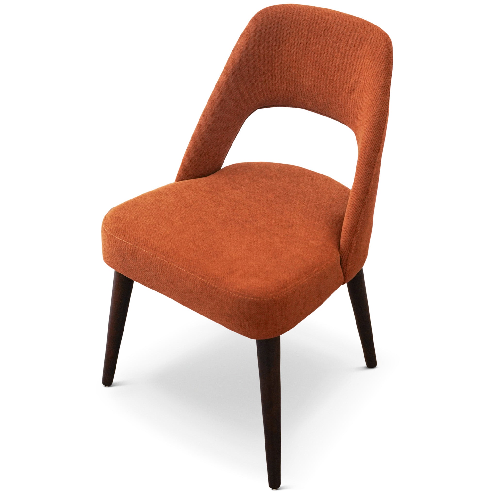 Ariana Modern Dining Chair Burnt Orange Fabric