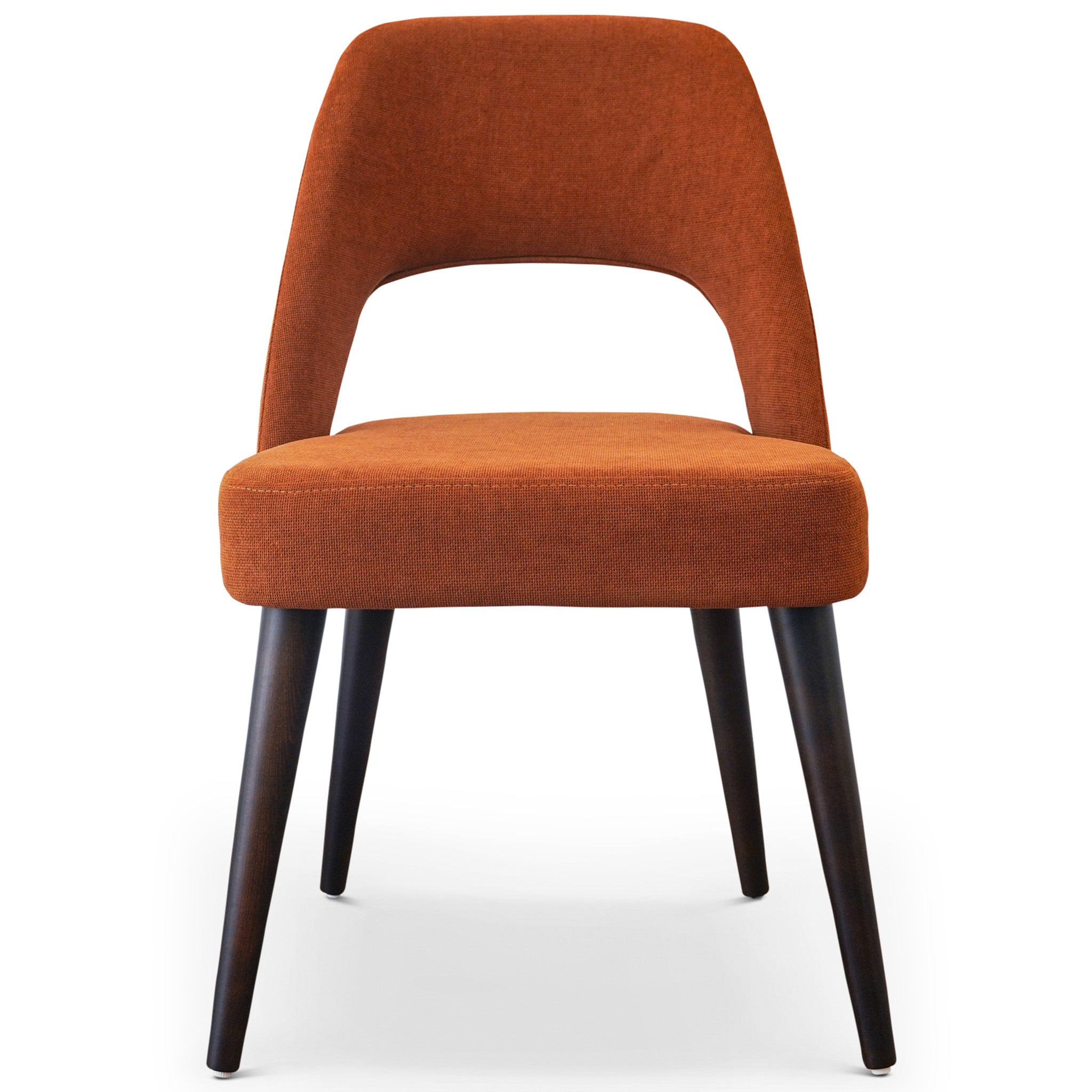 Ariana Modern Dining Chair Burnt Orange Fabric