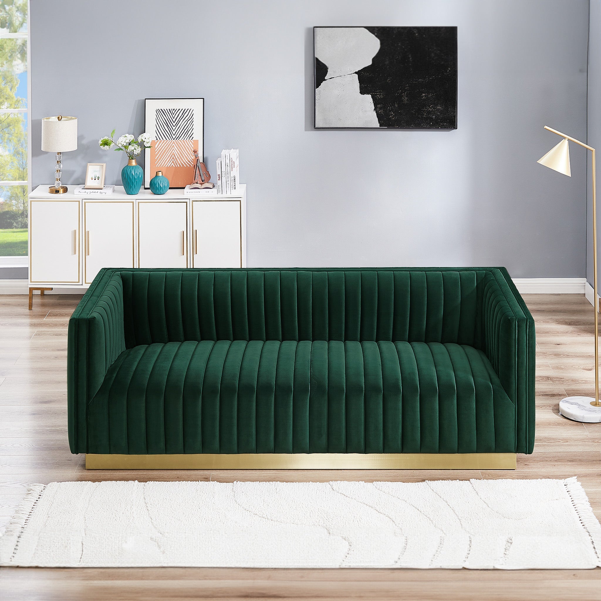 Atlanta Sofa Dark Green Velvet