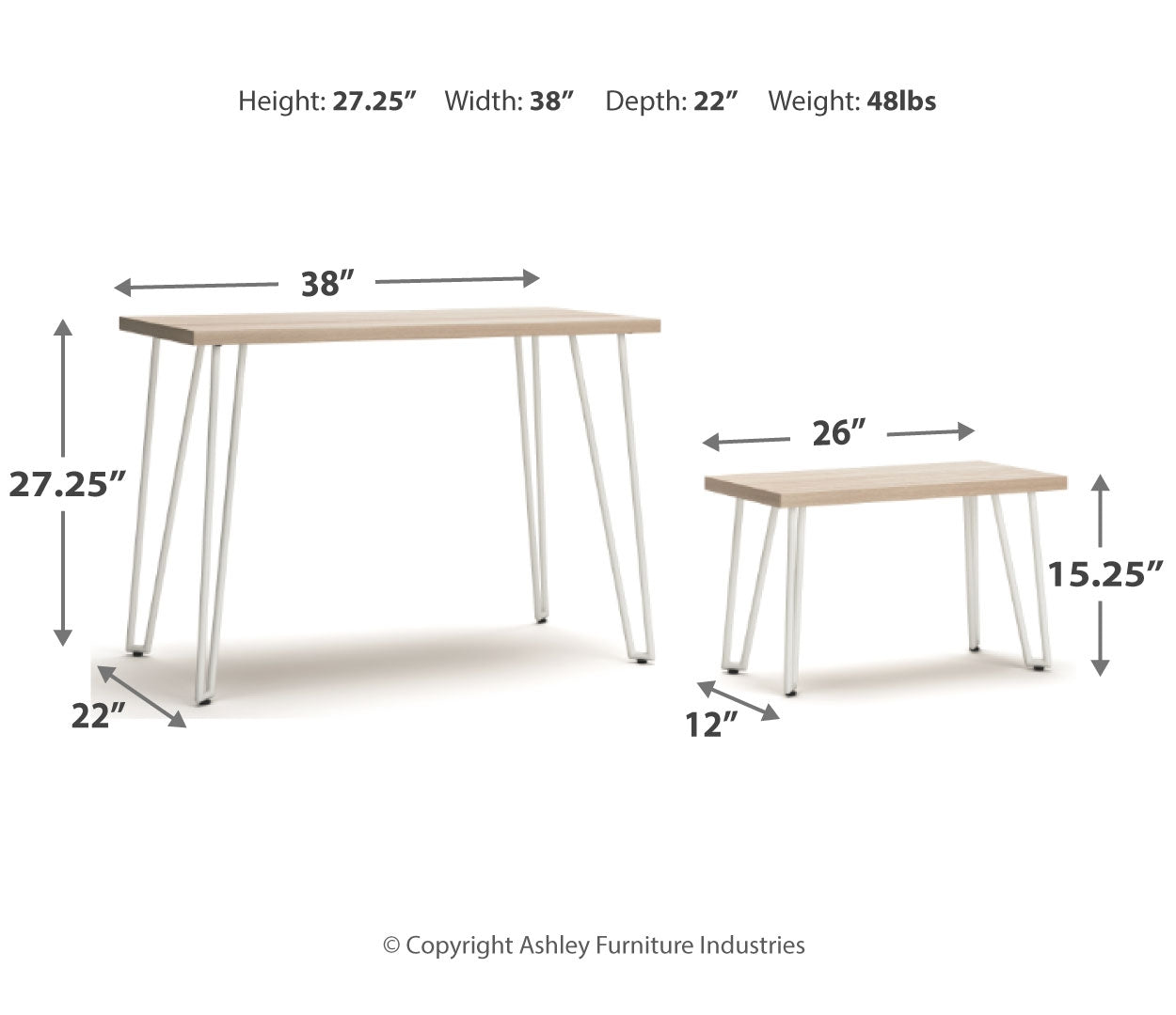 Blariden Desk with Bench