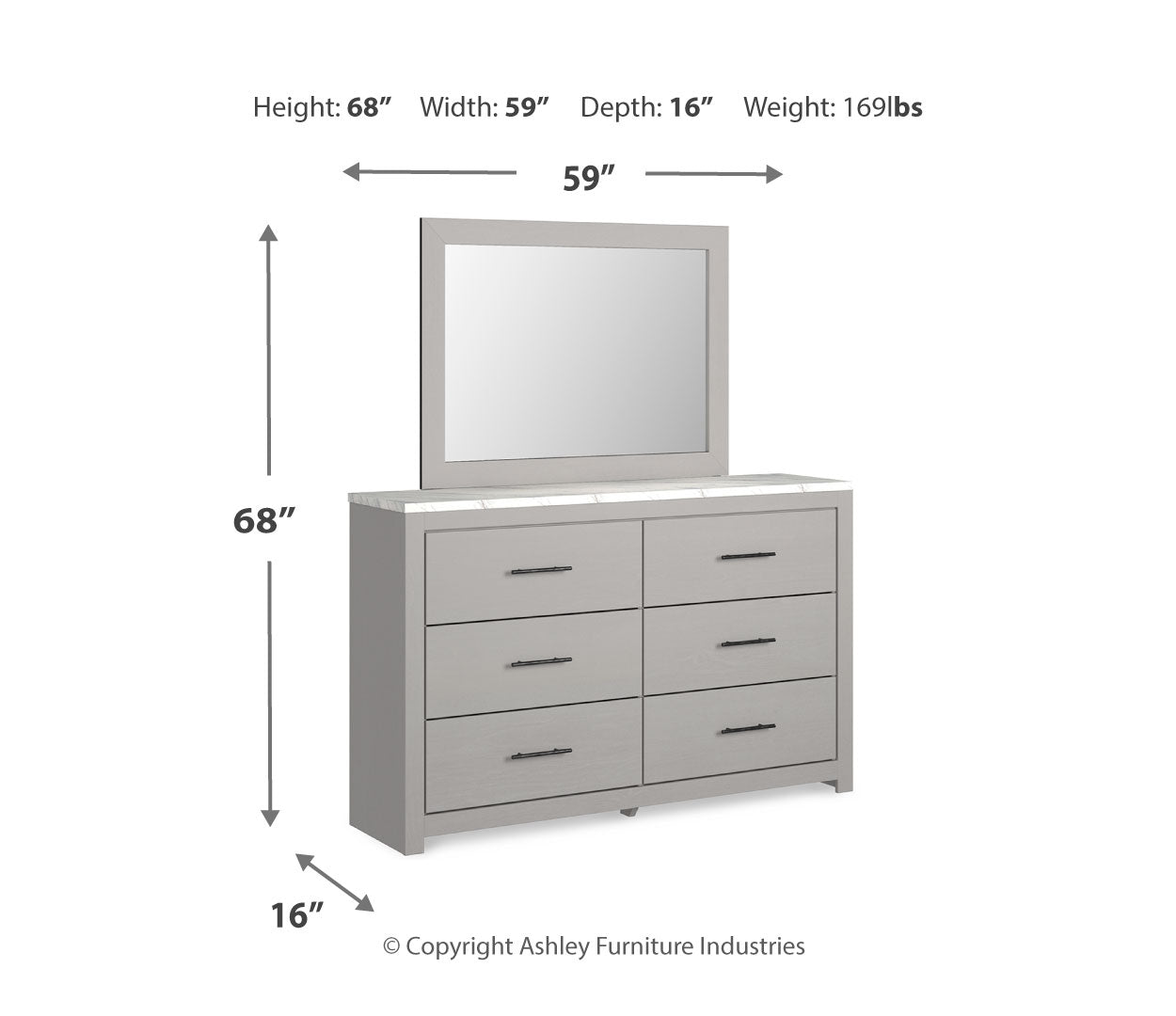 Cottonburg Dresser and Mirror