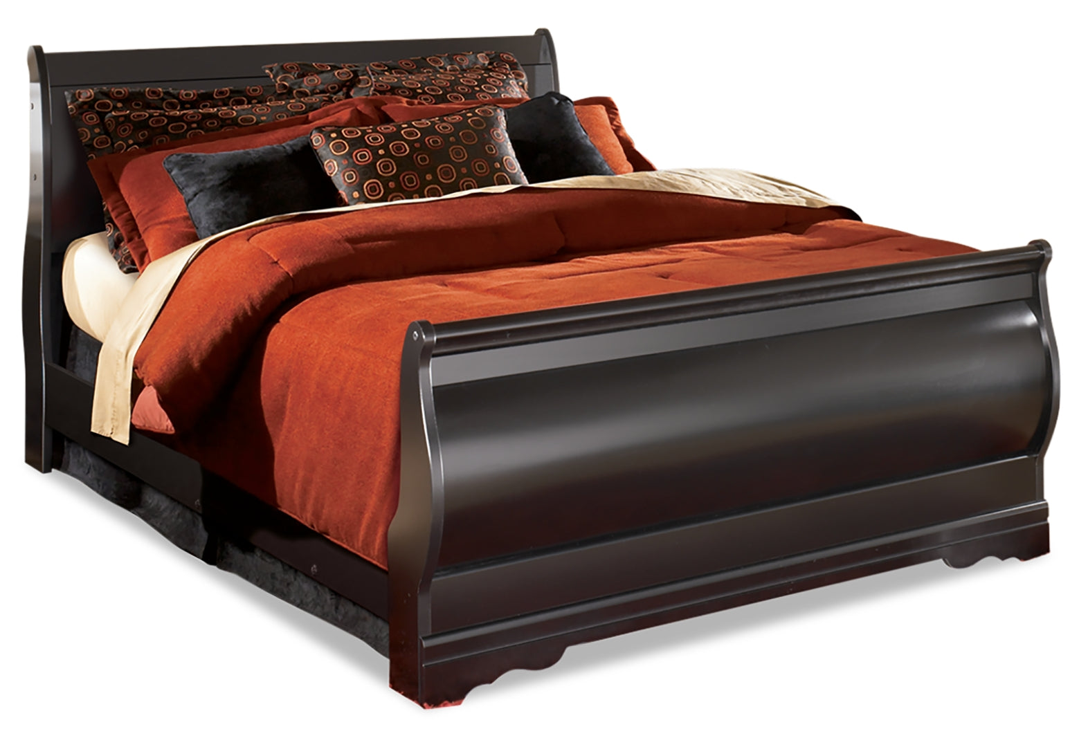 Huey Vineyard Queen Sleigh Headboard Bed with Dresser