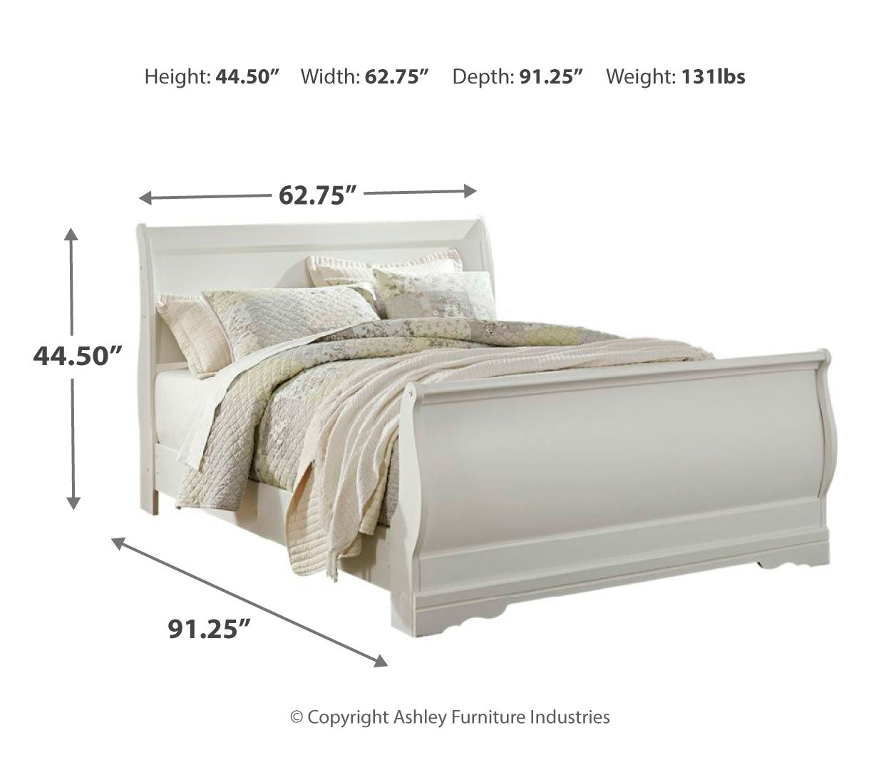 Anarasia Queen Sleigh Bed