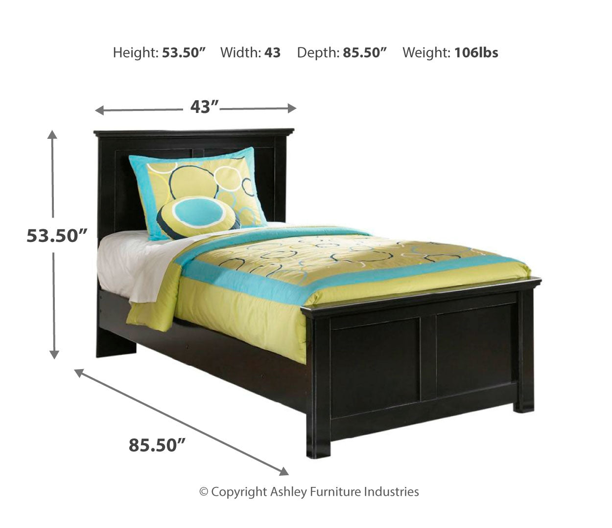 Maribel Twin Panel Bed