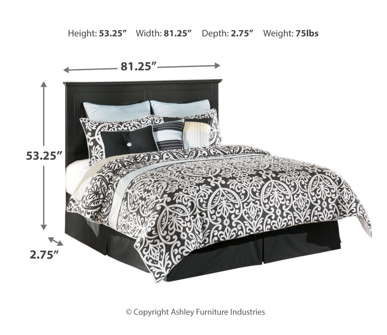 Maribel King/California King Panel Headboard Bed with Dresser