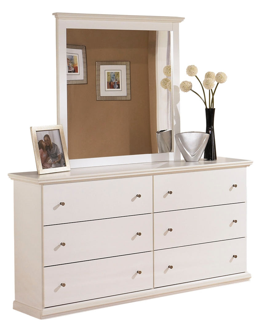 Bostwick Shoals King Panel Bed with Mirrored Dresser