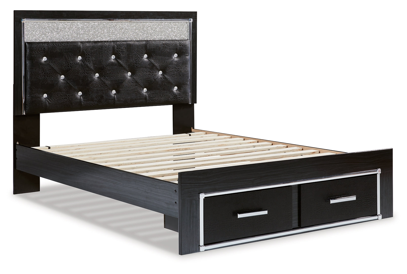 Kaydell Queen Upholstered Panel Storage Platform Bed