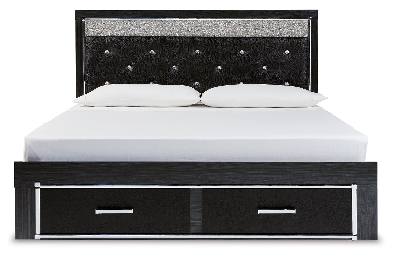 Kaydell King Upholstered Panel Storage Platform Bed