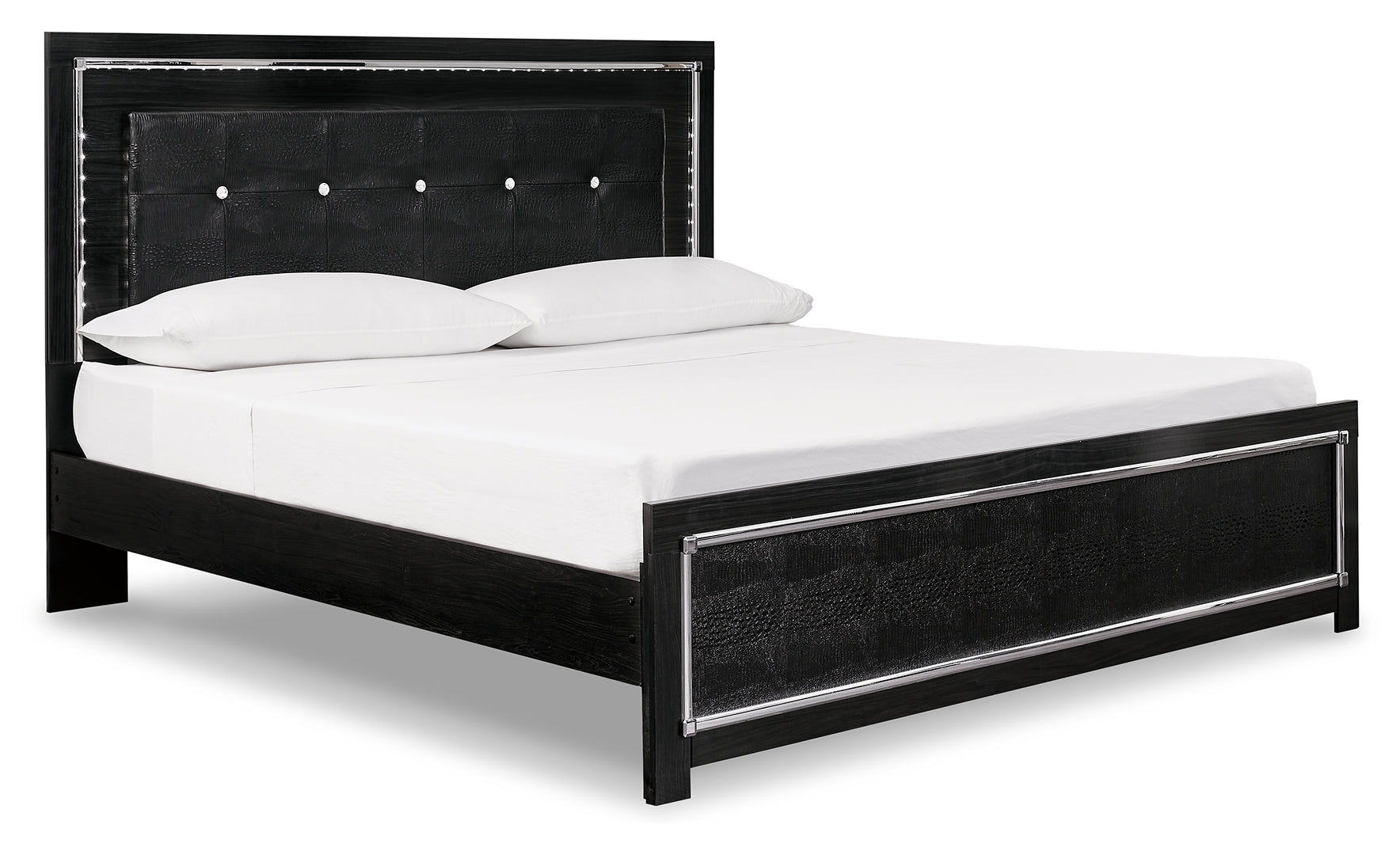 Kaydell King Upholstered Panel Bed with Dresser