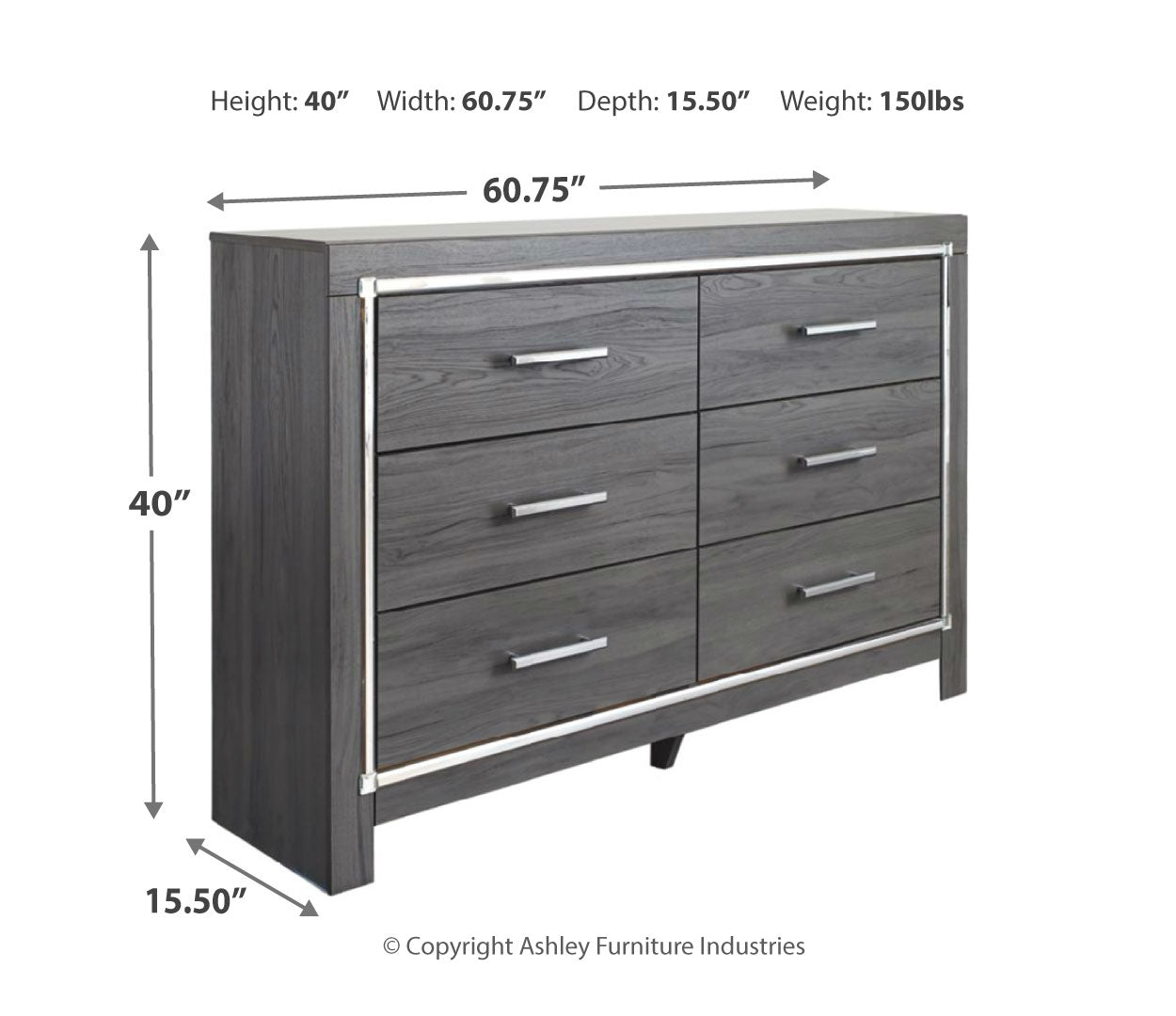 Lodanna King Panel Bed with 2 Storage Drawers with Dresser