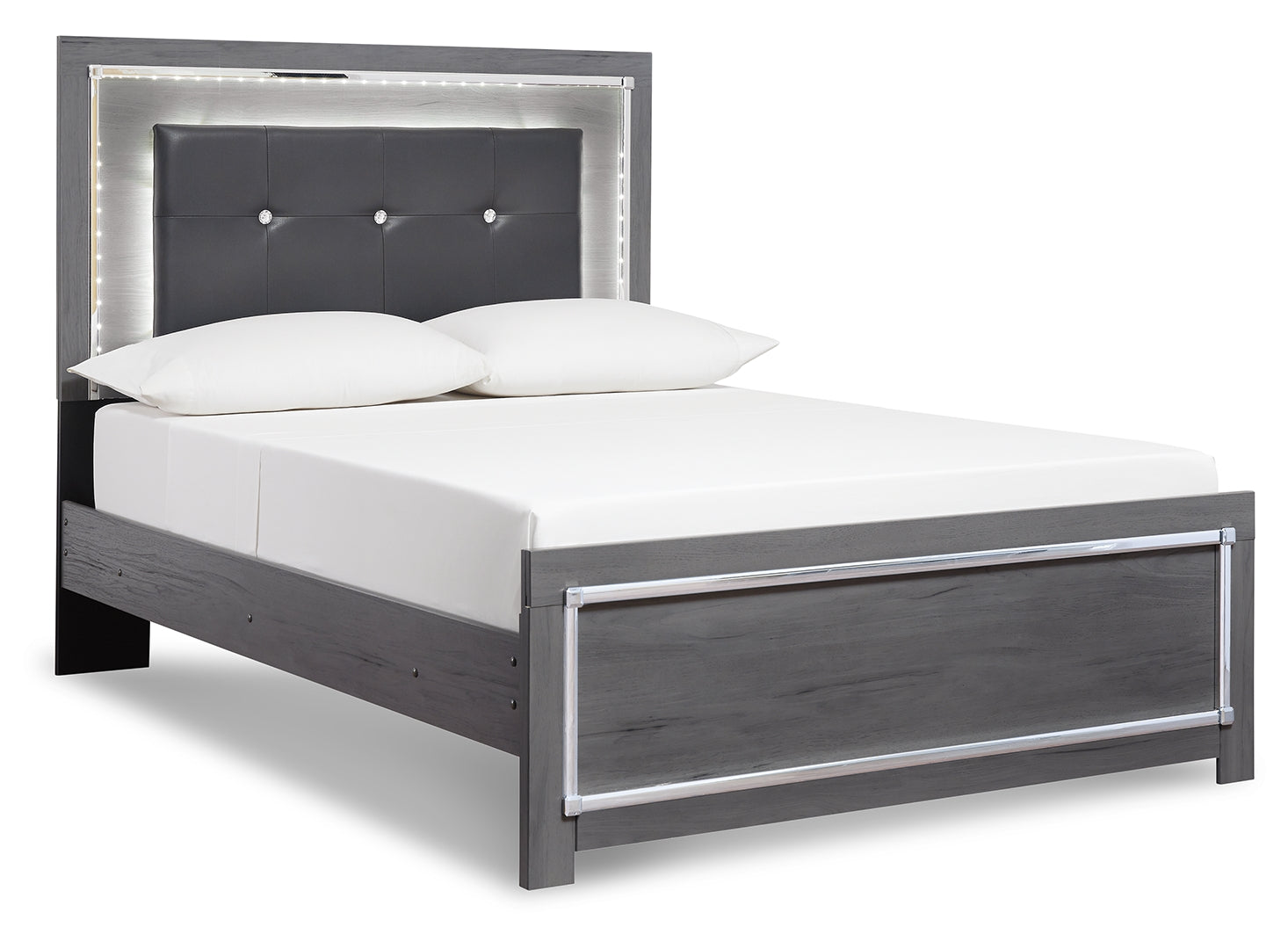 Lodanna King Panel Bed with Mirrored Dresser