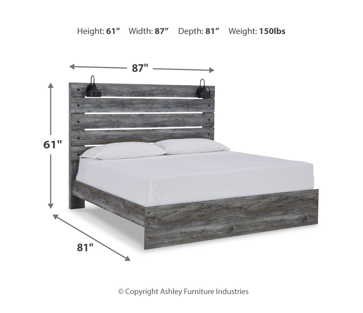 Baystorm King Panel Bed with Dresser