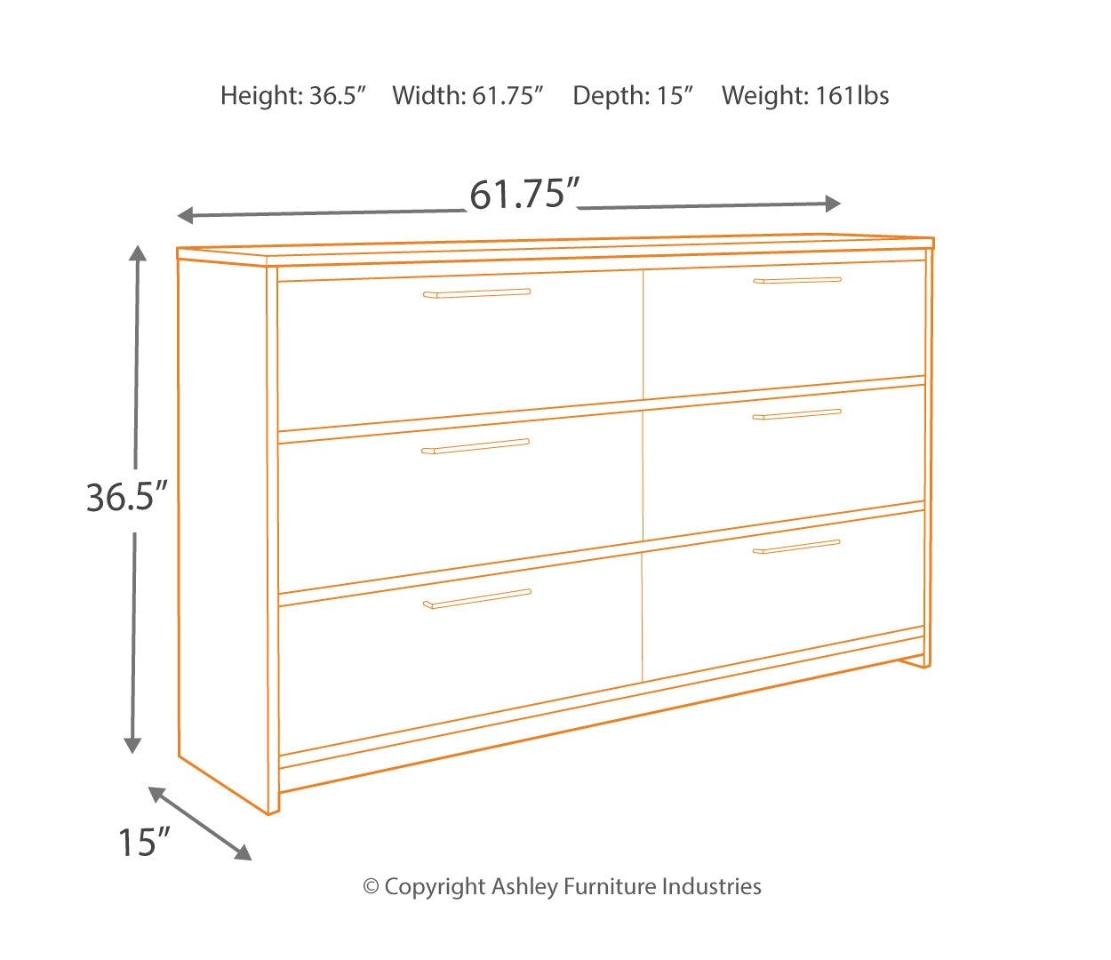 Baystorm Queen Panel Bed with Dresser