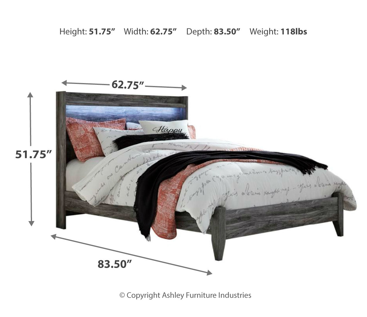 Baystorm Queen Panel Bed with Dresser