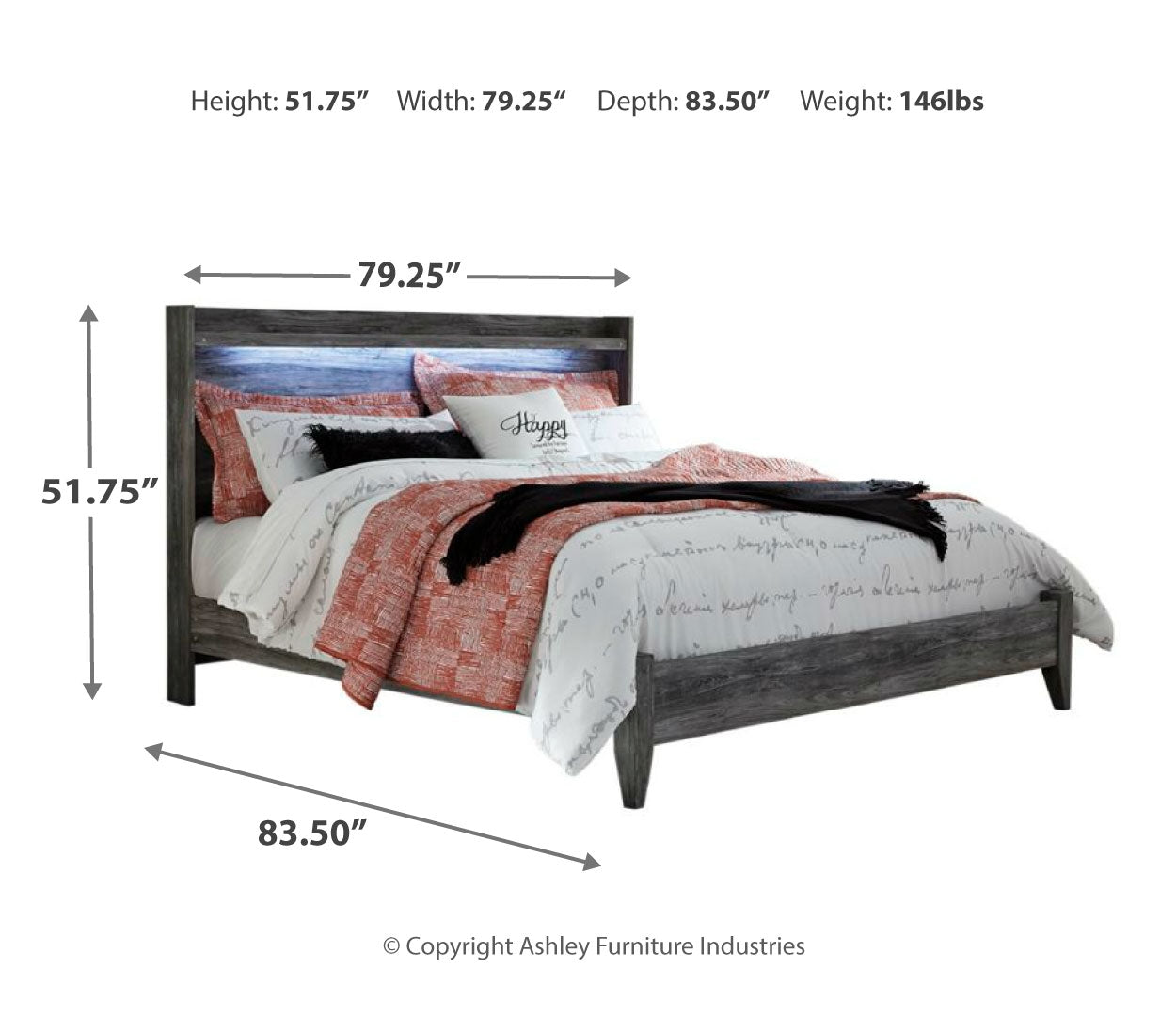 Baystorm King Panel Bed with Dresser