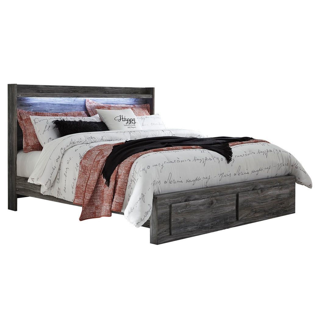 Baystorm King Panel Bed with 2 Storage Drawers with Dresser