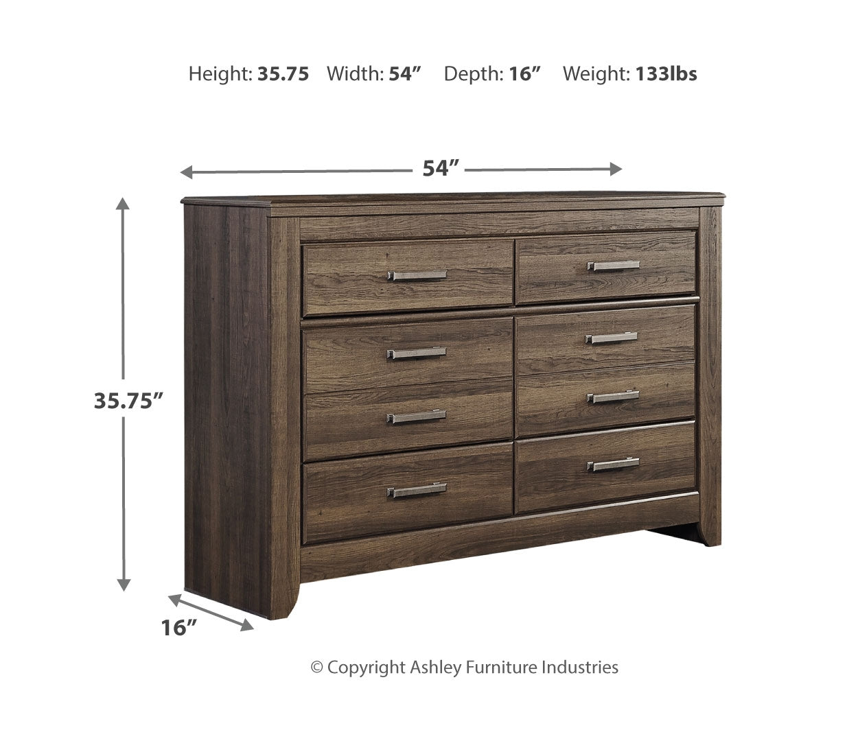 Juararo California King Panel Bed with Dresser