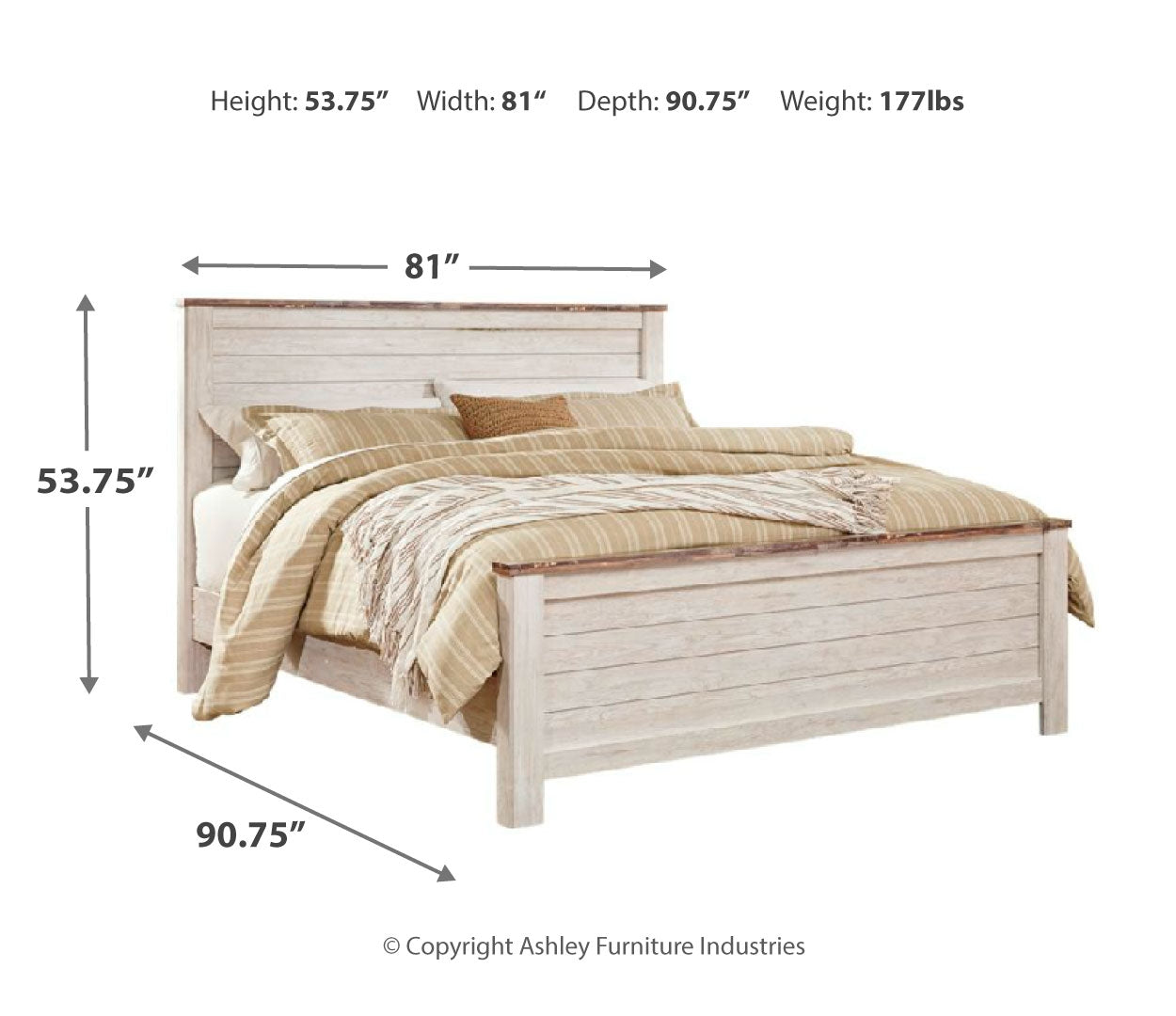 Willowton King Panel Bed with Dresser