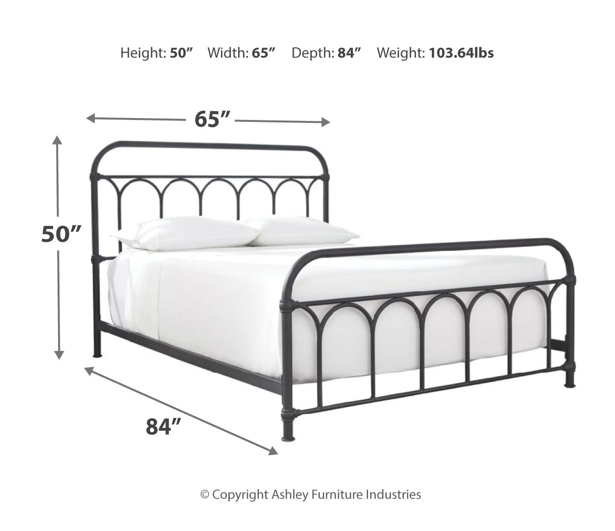 Nashburg Queen Metal Bed