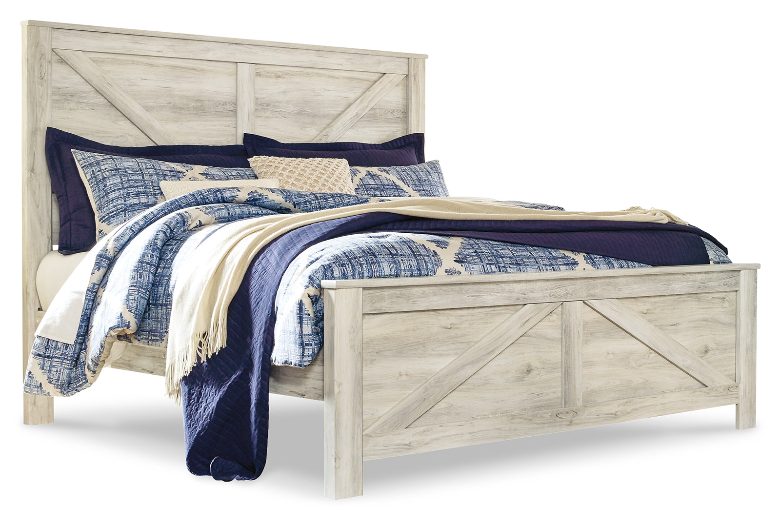 Bellaby King Crossbuck Panel Bed with Dresser