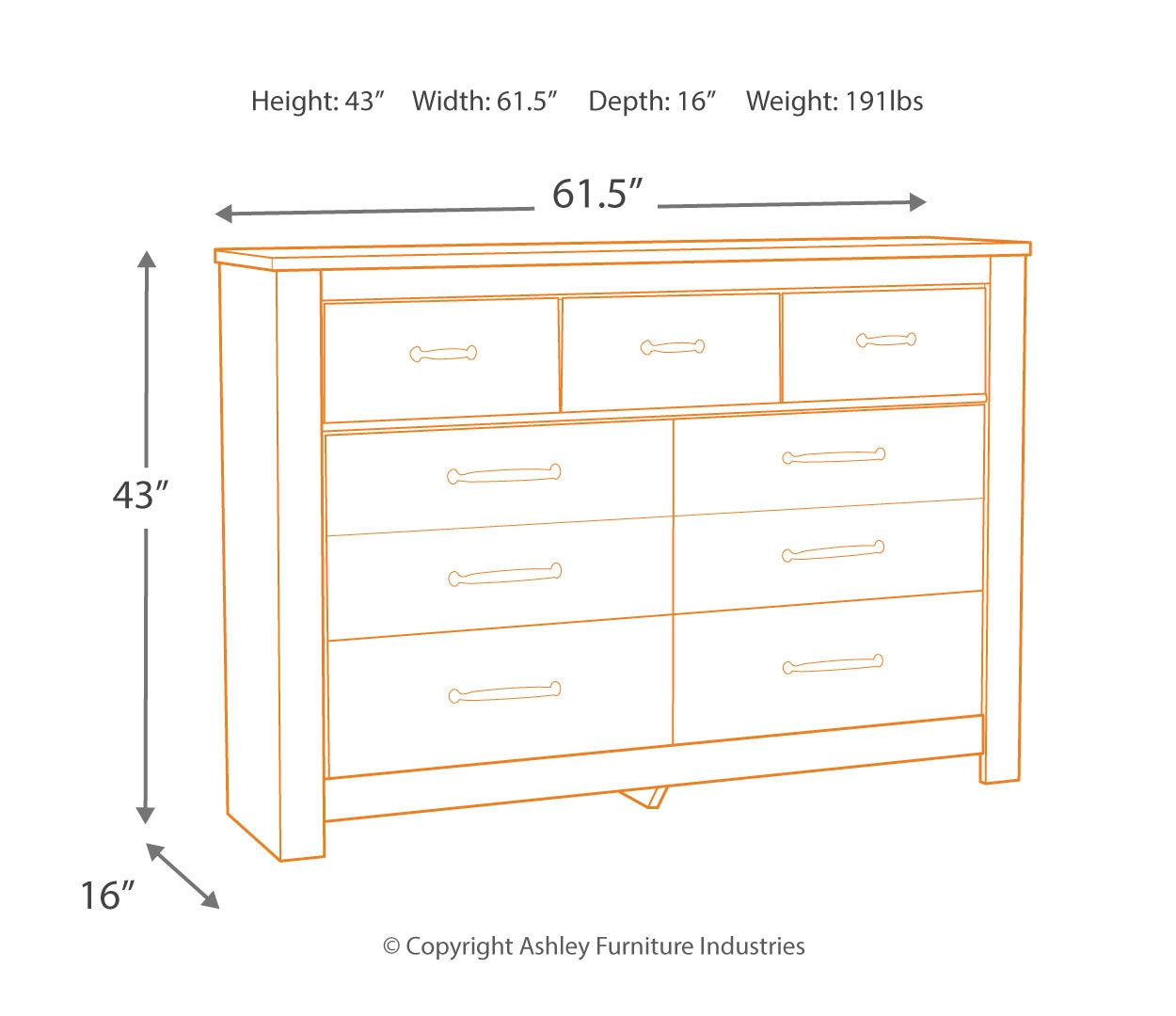 Bellaby King Crossbuck Panel Bed with Dresser