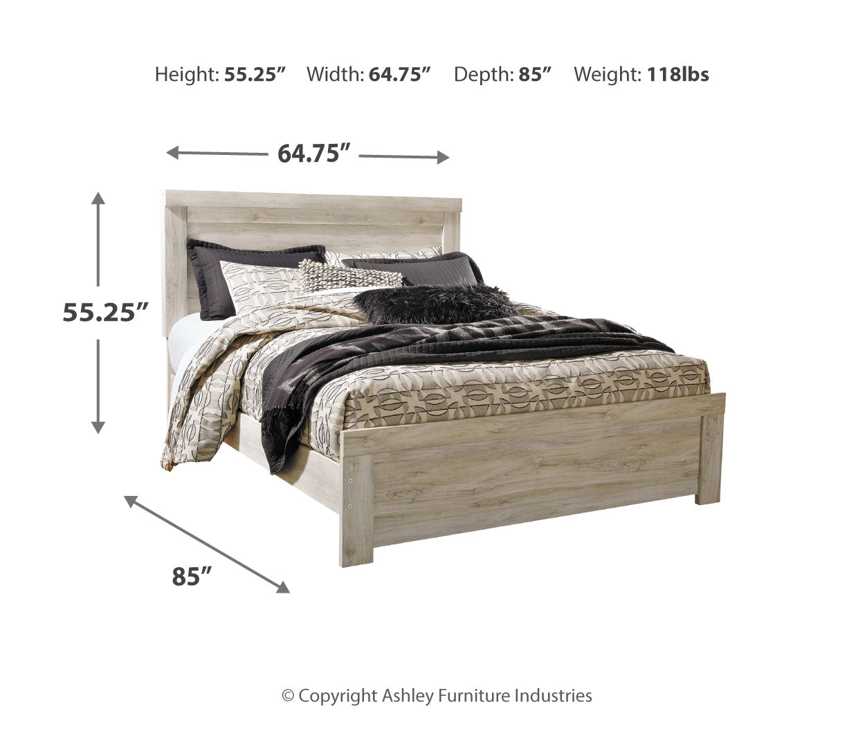 Bellaby Queen Crossbuck Panel Bed with Dresser