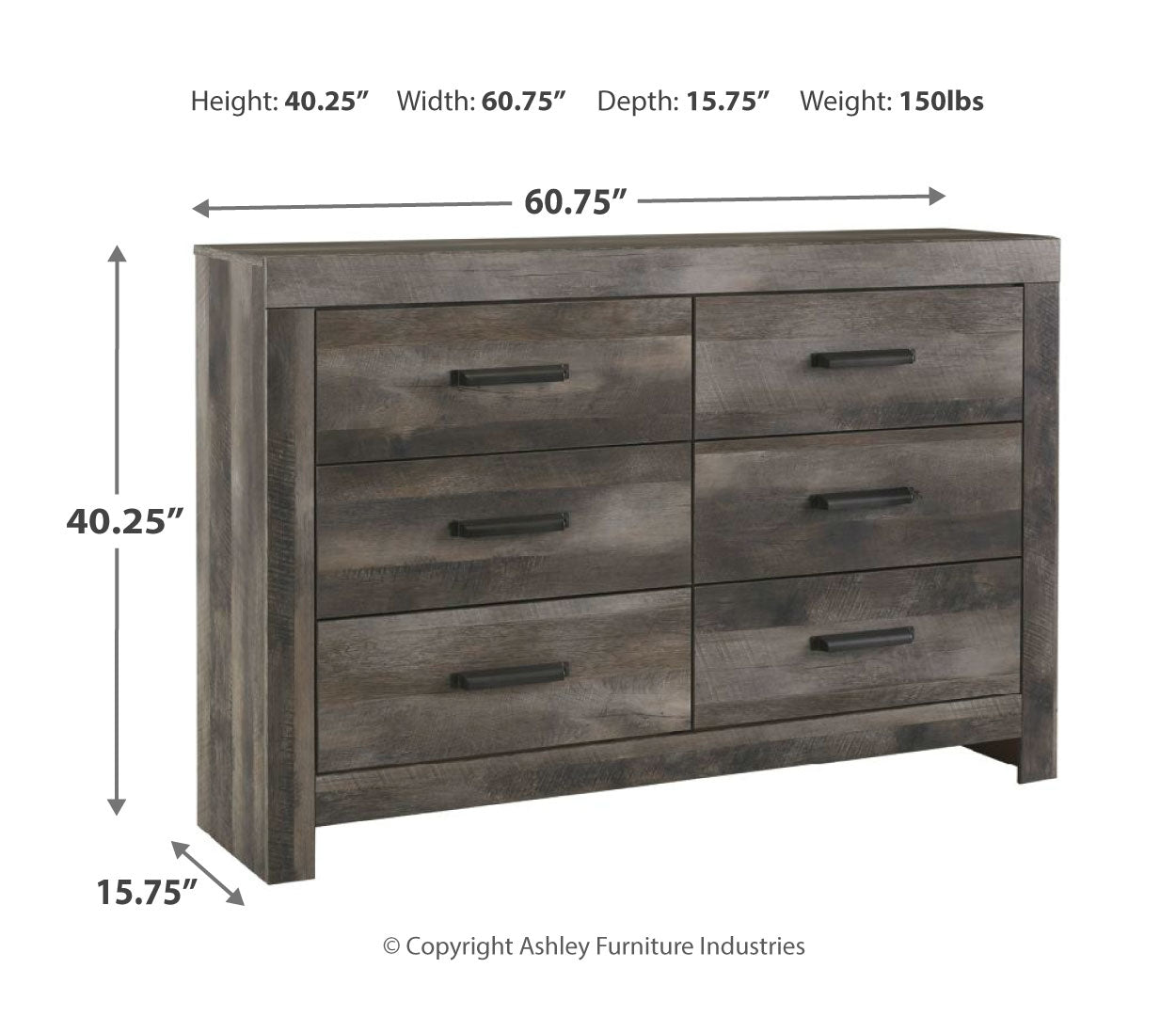 Wynnlow King Poster Bed with Dresser