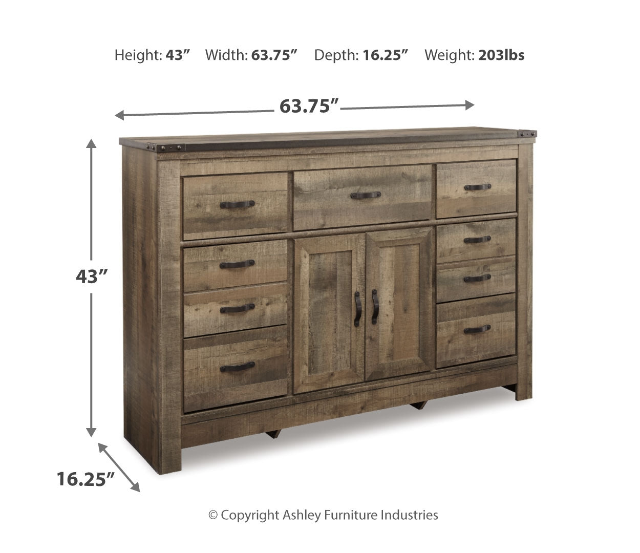 Trinell Queen Panel Bed with Dresser