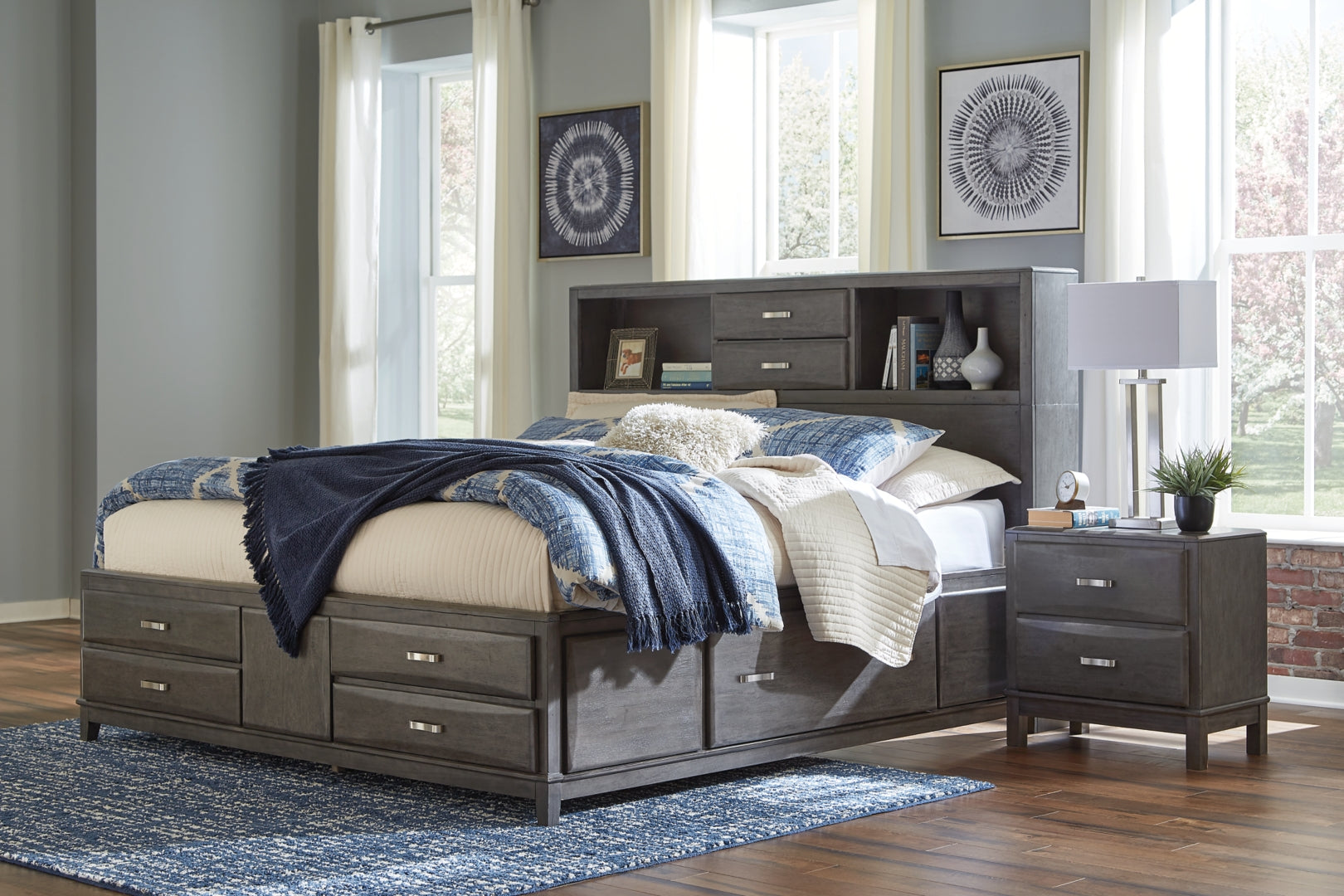 Caitbrook California King Storage Bed with 8 Drawers