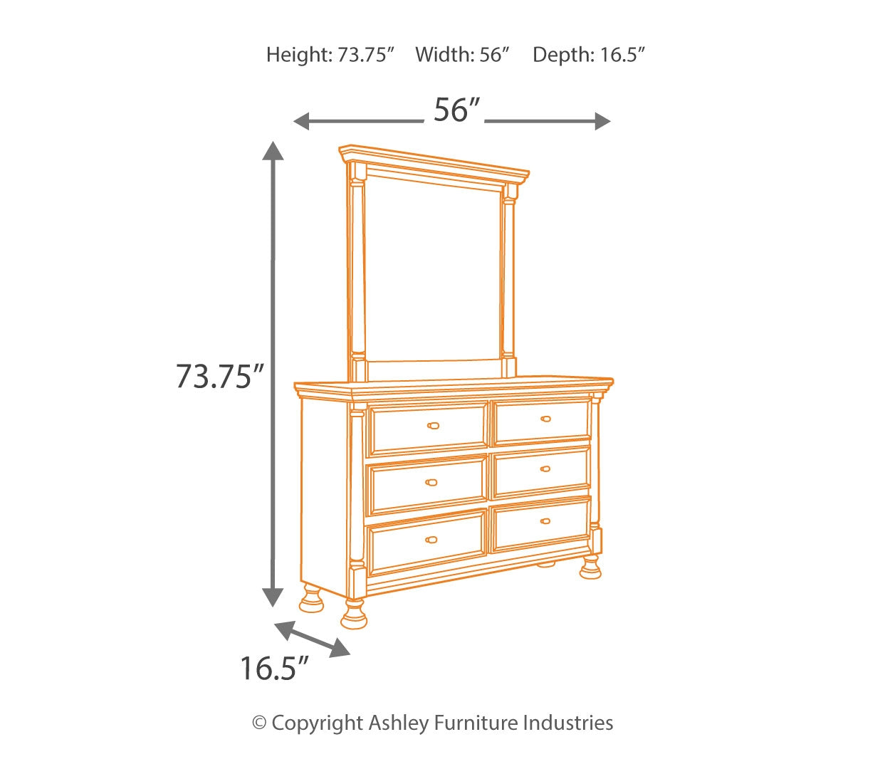 Kaslyn Queen Panel Headboard Bed with Mirrored Dresser, Chest and Nightstand