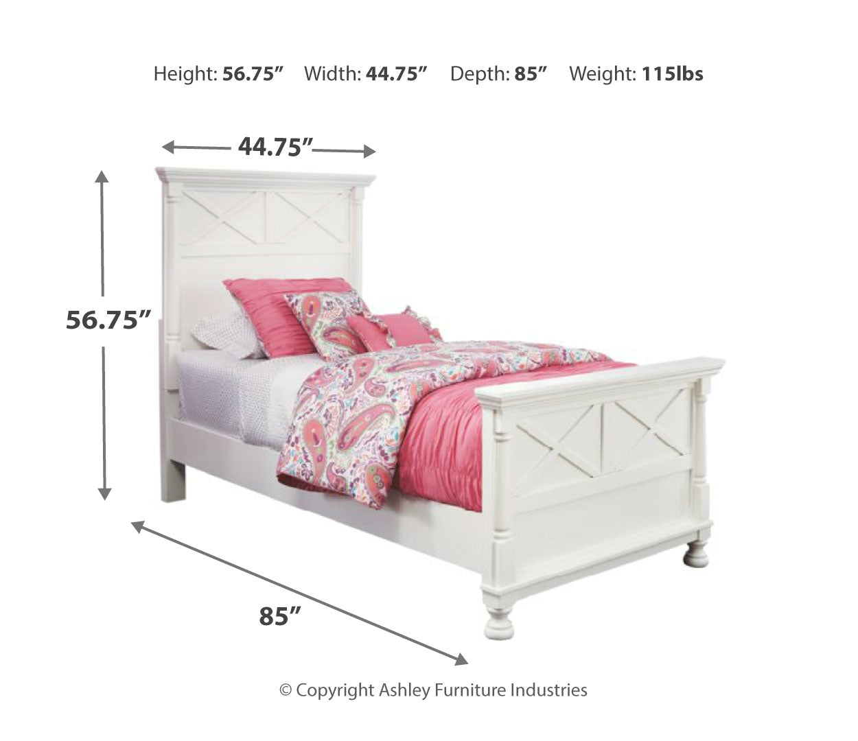 Kaslyn Twin Panel Bed