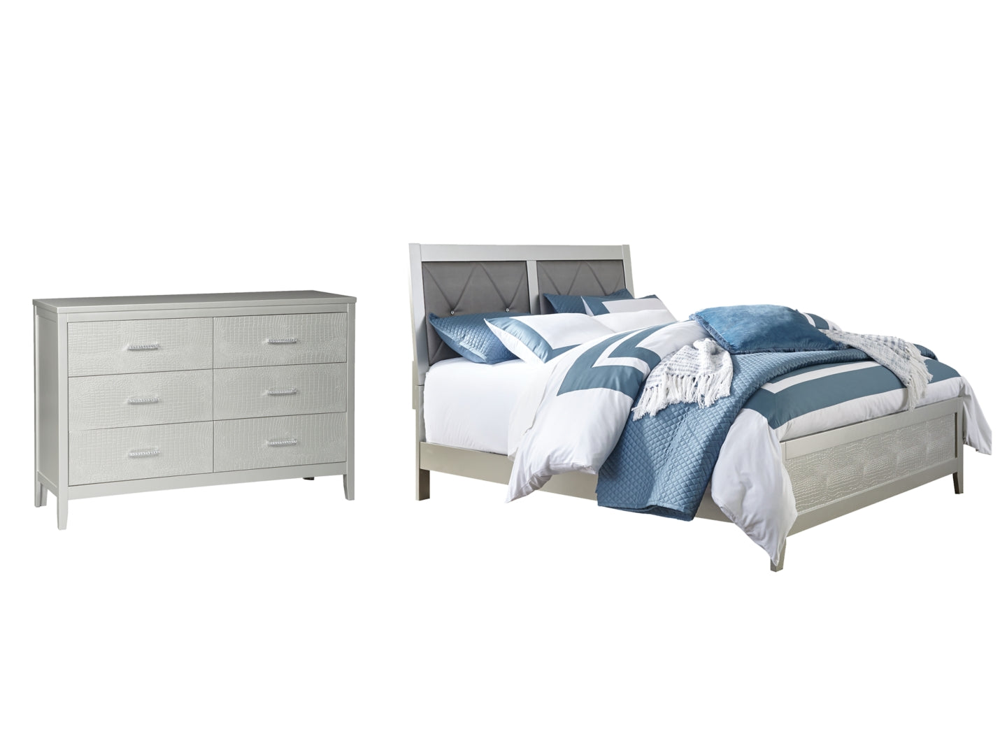 Olivet King Panel Bed with Dresser