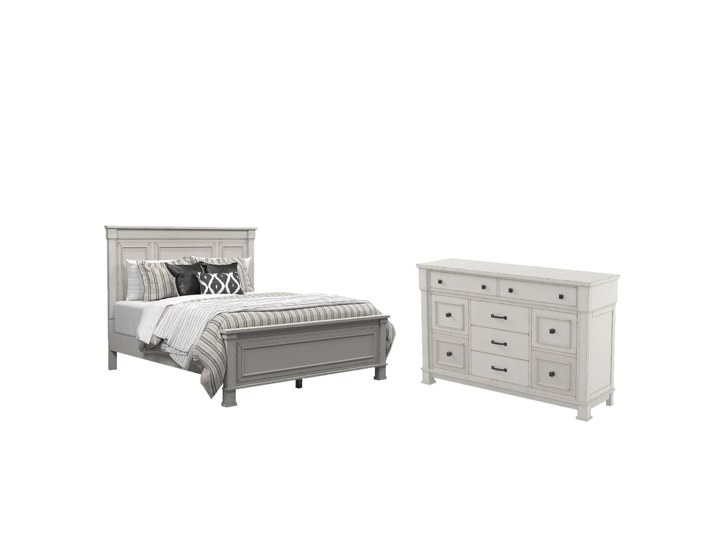 Jennily California King Panel Bed with Dresser