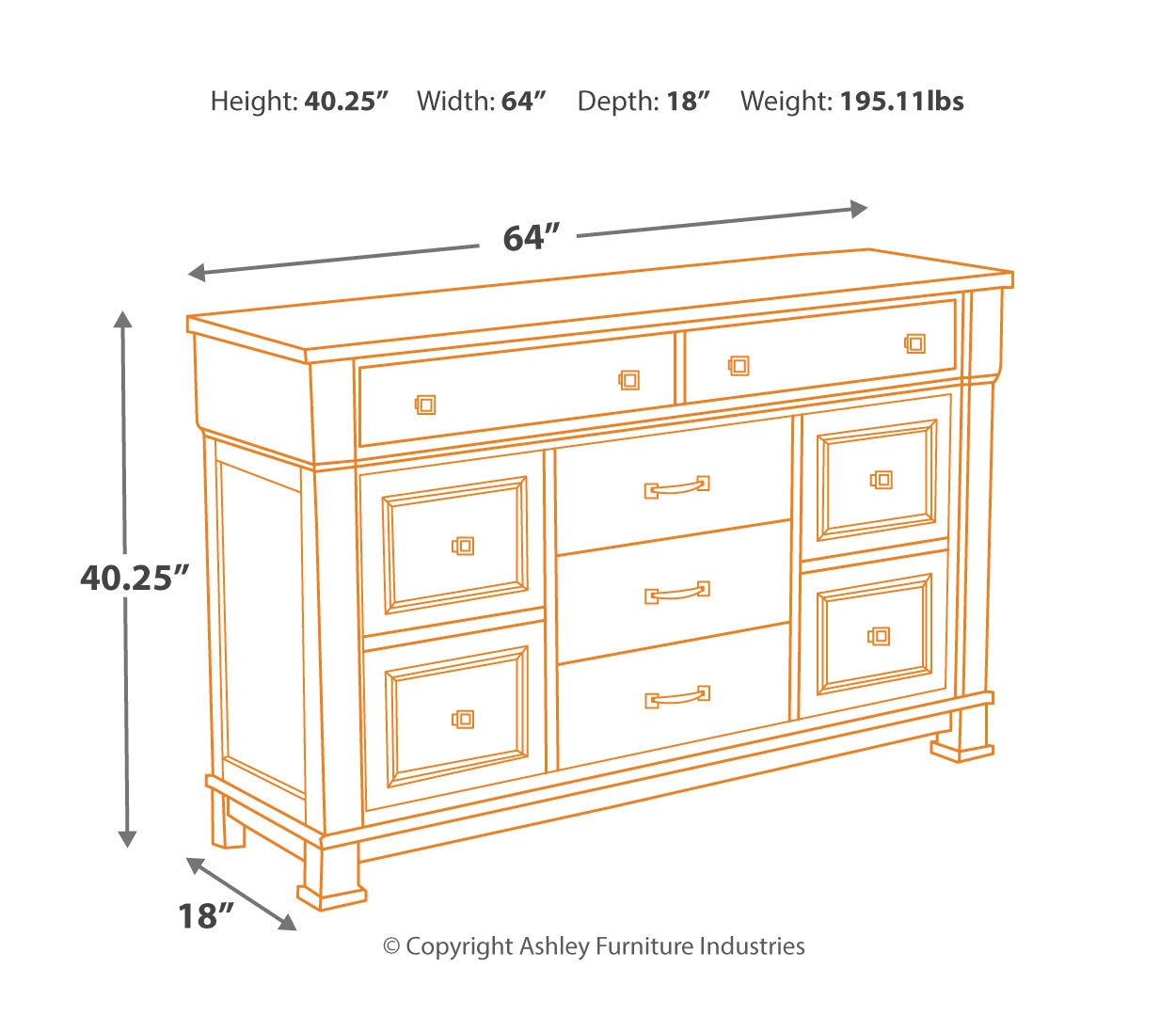 Jennily Queen Panel Bed with Dresser