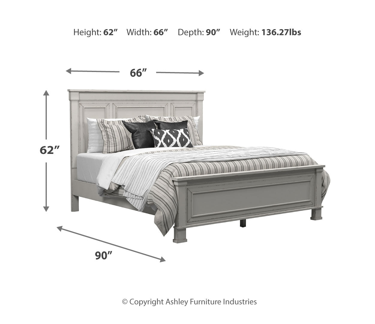 Jennily Queen Panel Bed with Dresser