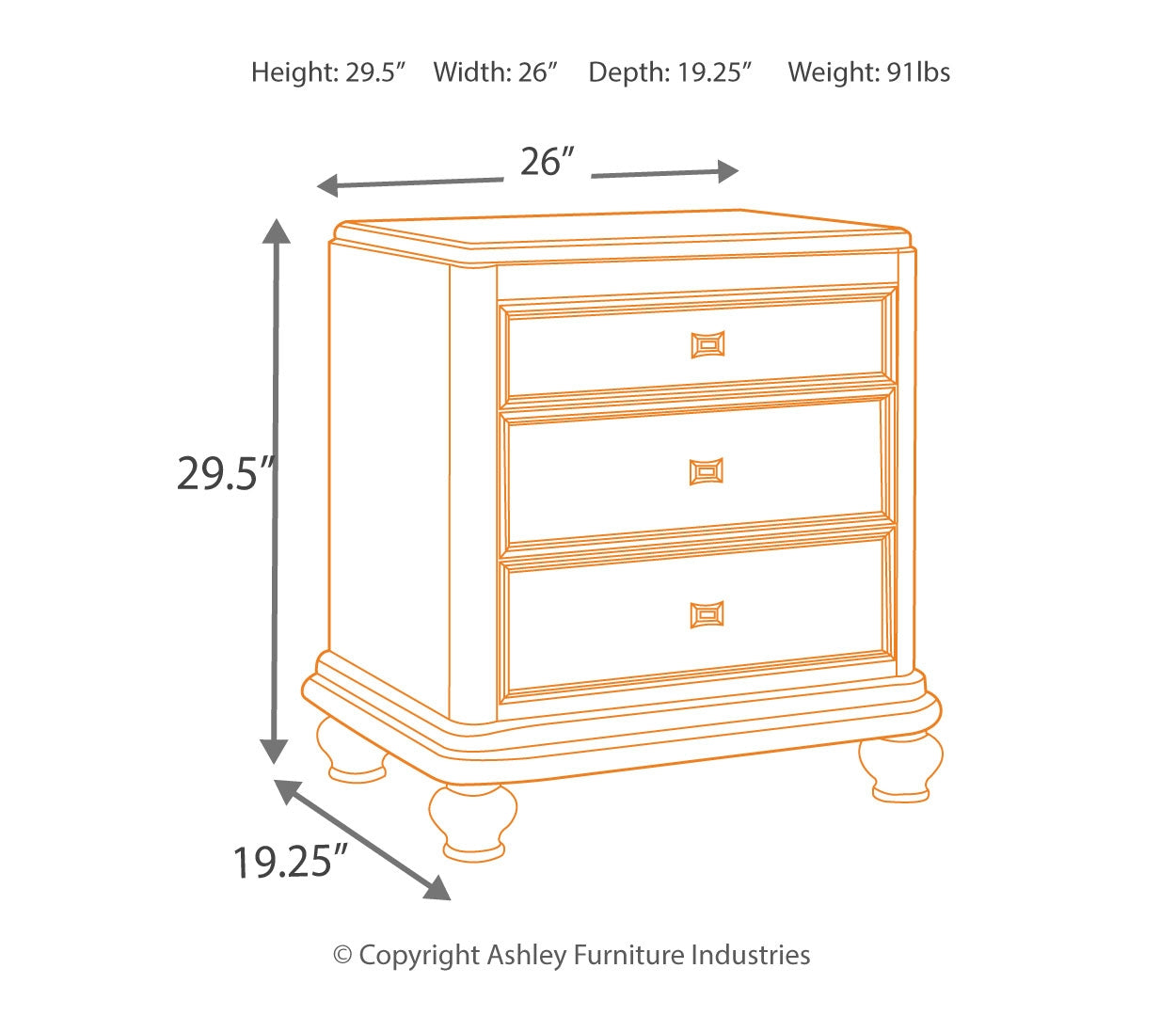 Coralayne Nightstand