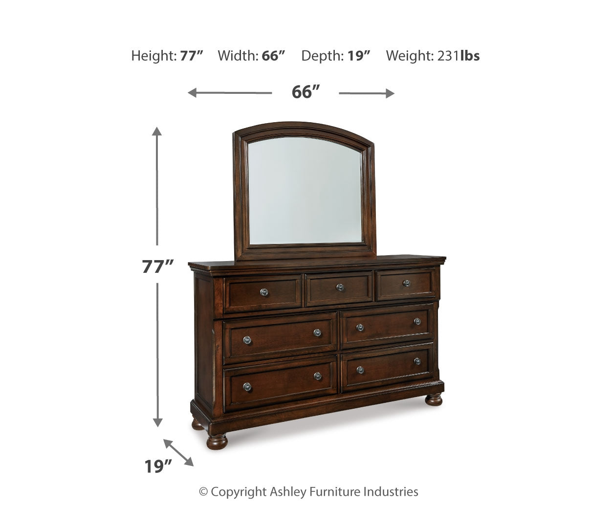 Porter Dresser and Mirror