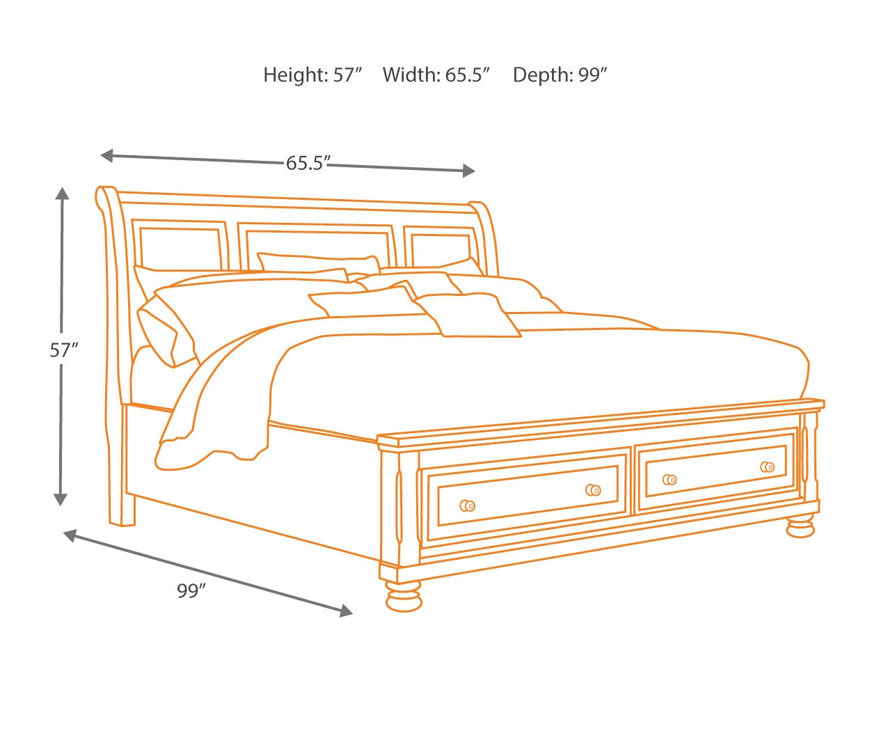 Porter California King Sleigh Bed