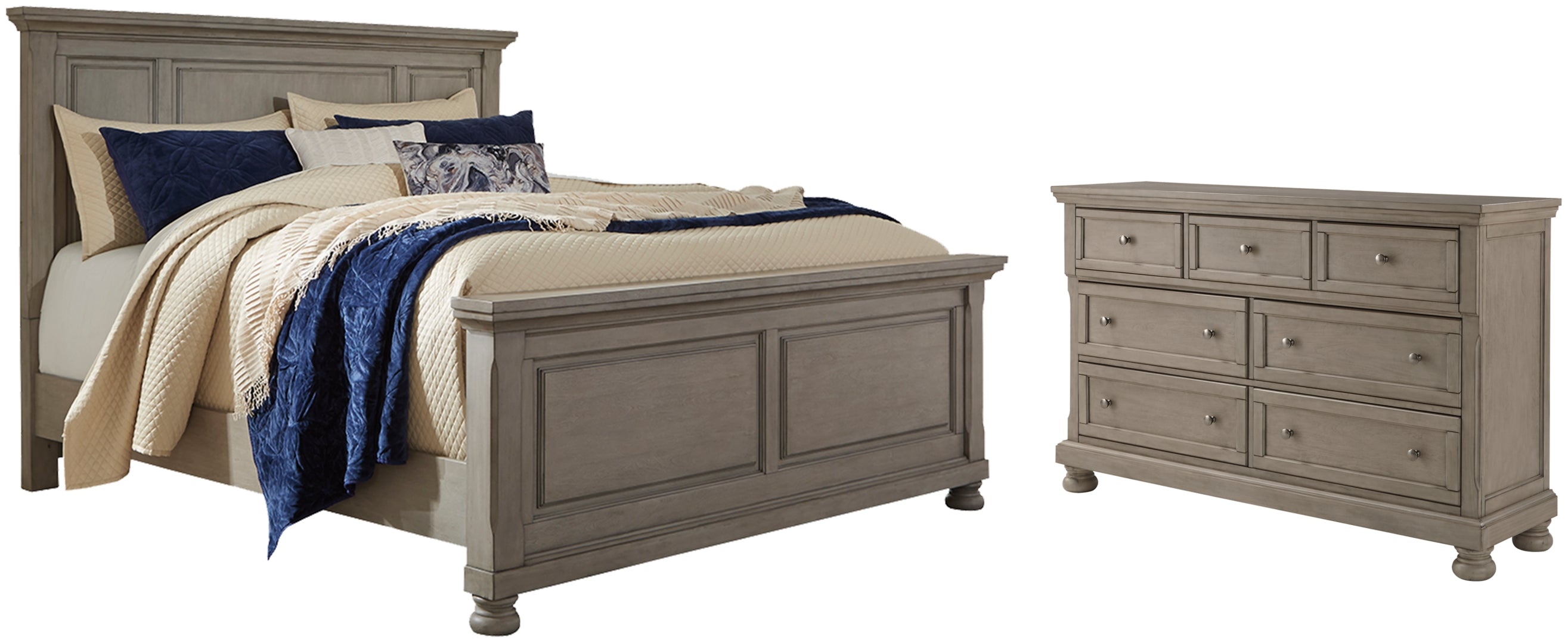 Lettner King Panel Bed with Dresser