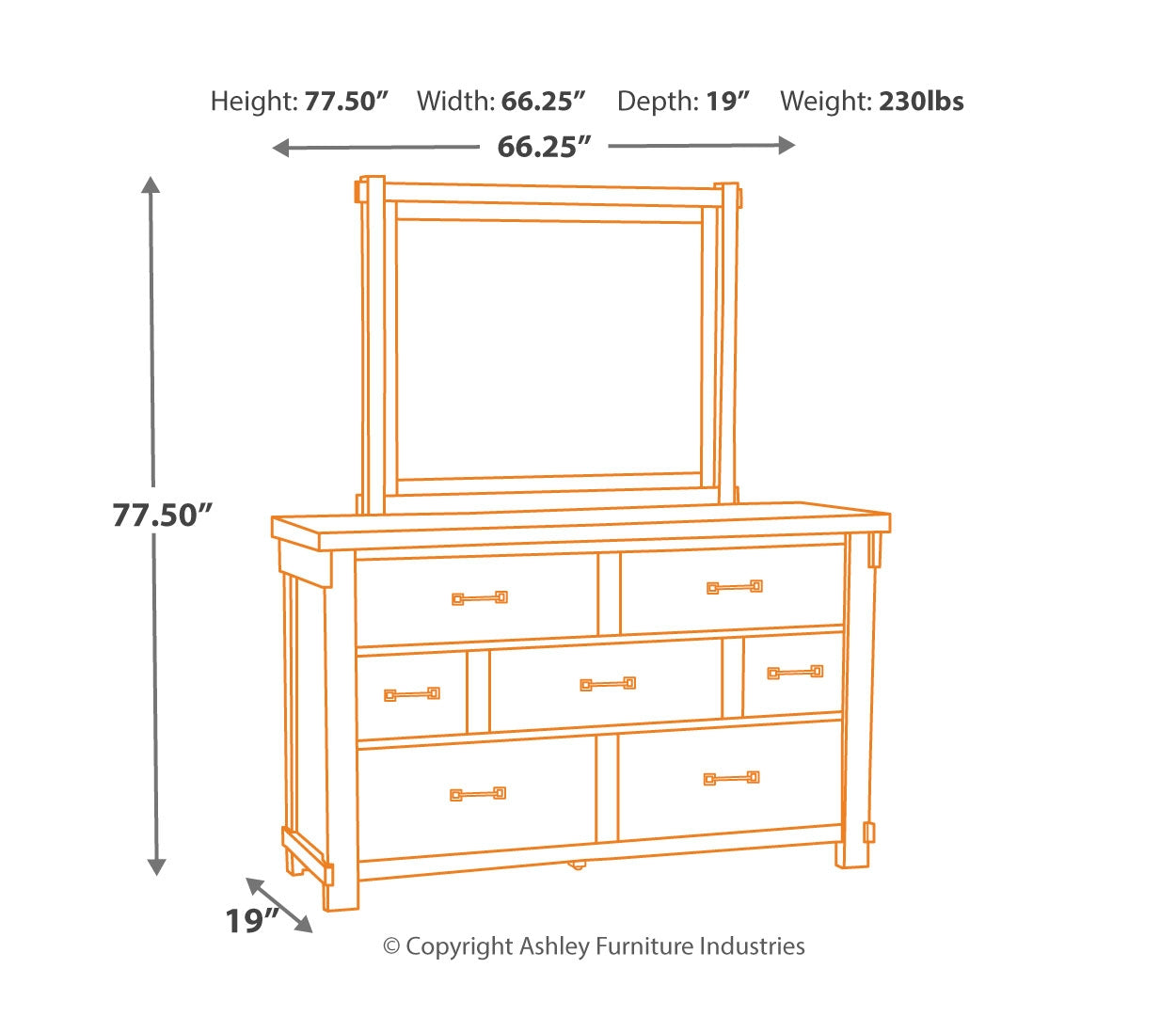 Brashland Queen Panel Bed with Mirrored Dresser and 2 Nightstands